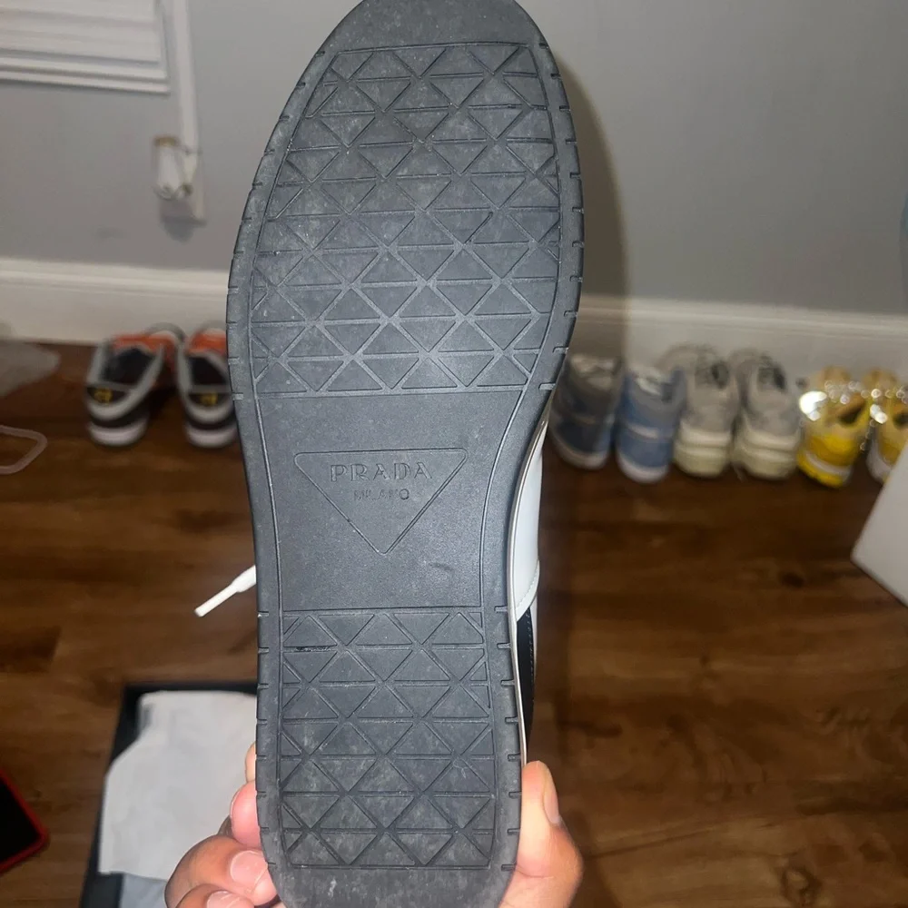 Prada Downtown Leather Sneakers - Picture 4 of 12